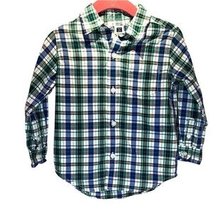 Janie and Jack Baby Boy Plaid Button up Shirt Size 18-24 Months